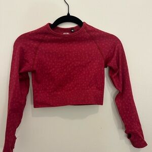 Aybl Red Cropped Work Out Top
